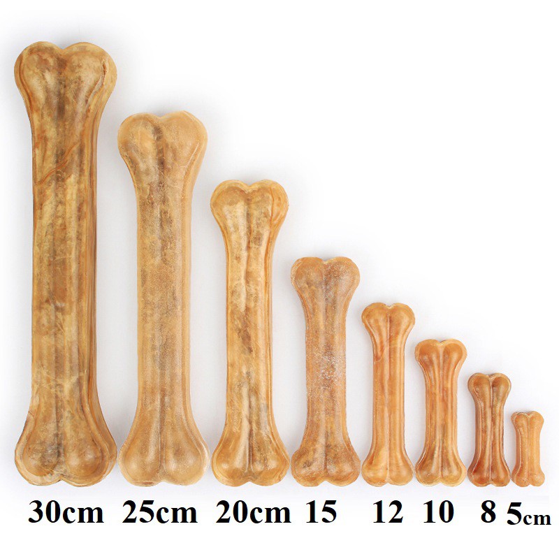 (1 chiếc)-Xương ống da bò cho chó gặm - phù hợp với nhiều loại chó Xương da bò sạch răng bổ sung canxi chắc xương