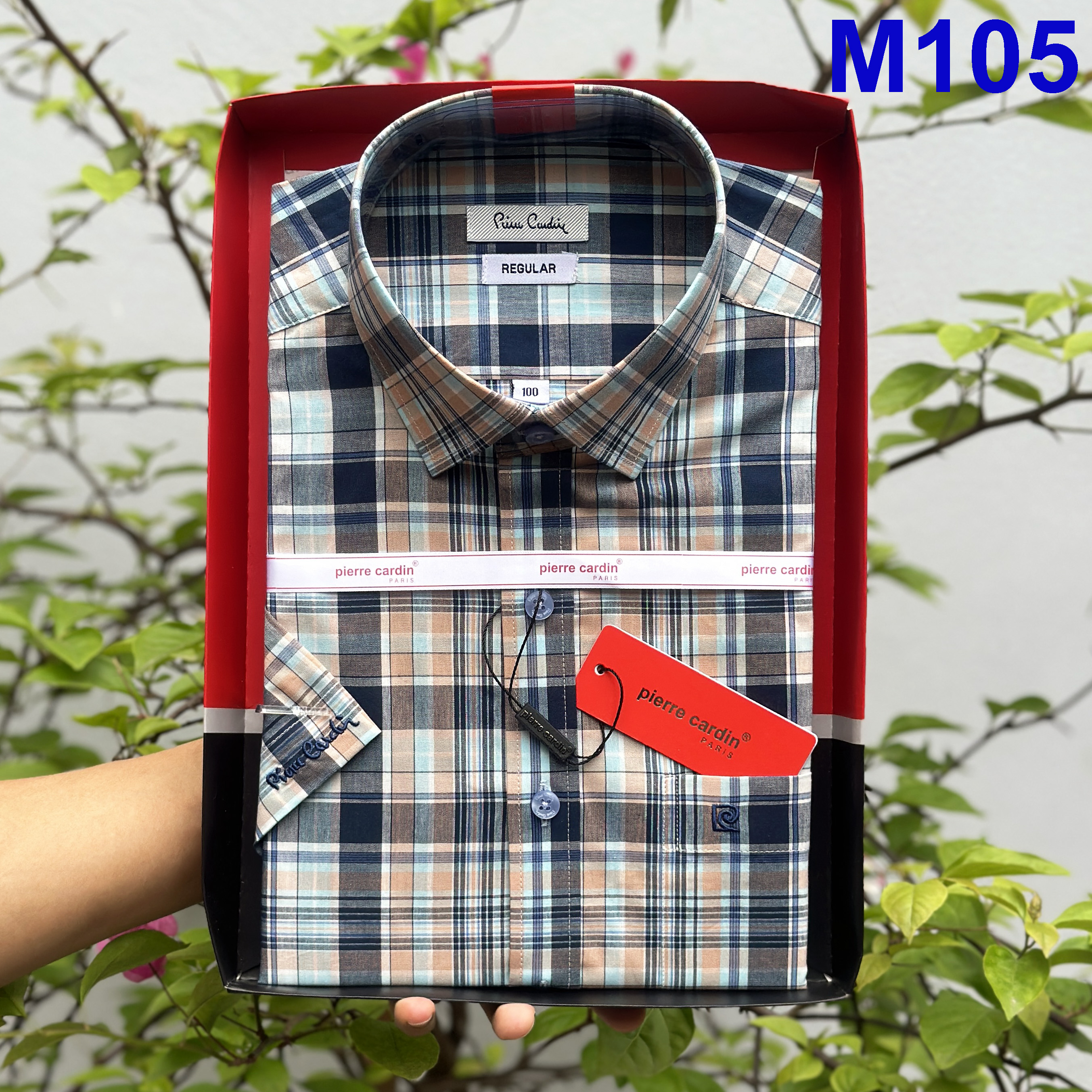 Áo sơ mi nam, sơ mi kẻ sọc đỏ , sơ mi nam cộc tay, sơ mi nam dài tay, sơ mi nam pierre cardin chính hãng hàng xuất dư xịn mẫu hàn quốc