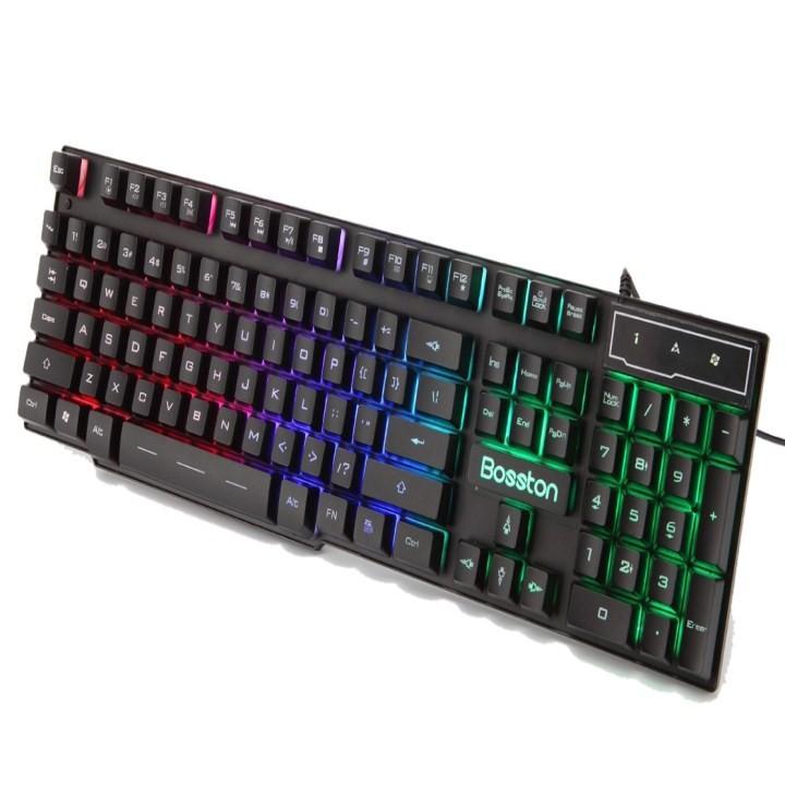 [HCM]BÀN PHÍM MÁY TÍNH BOSTON 808 USB CÓ LED 7MÀU