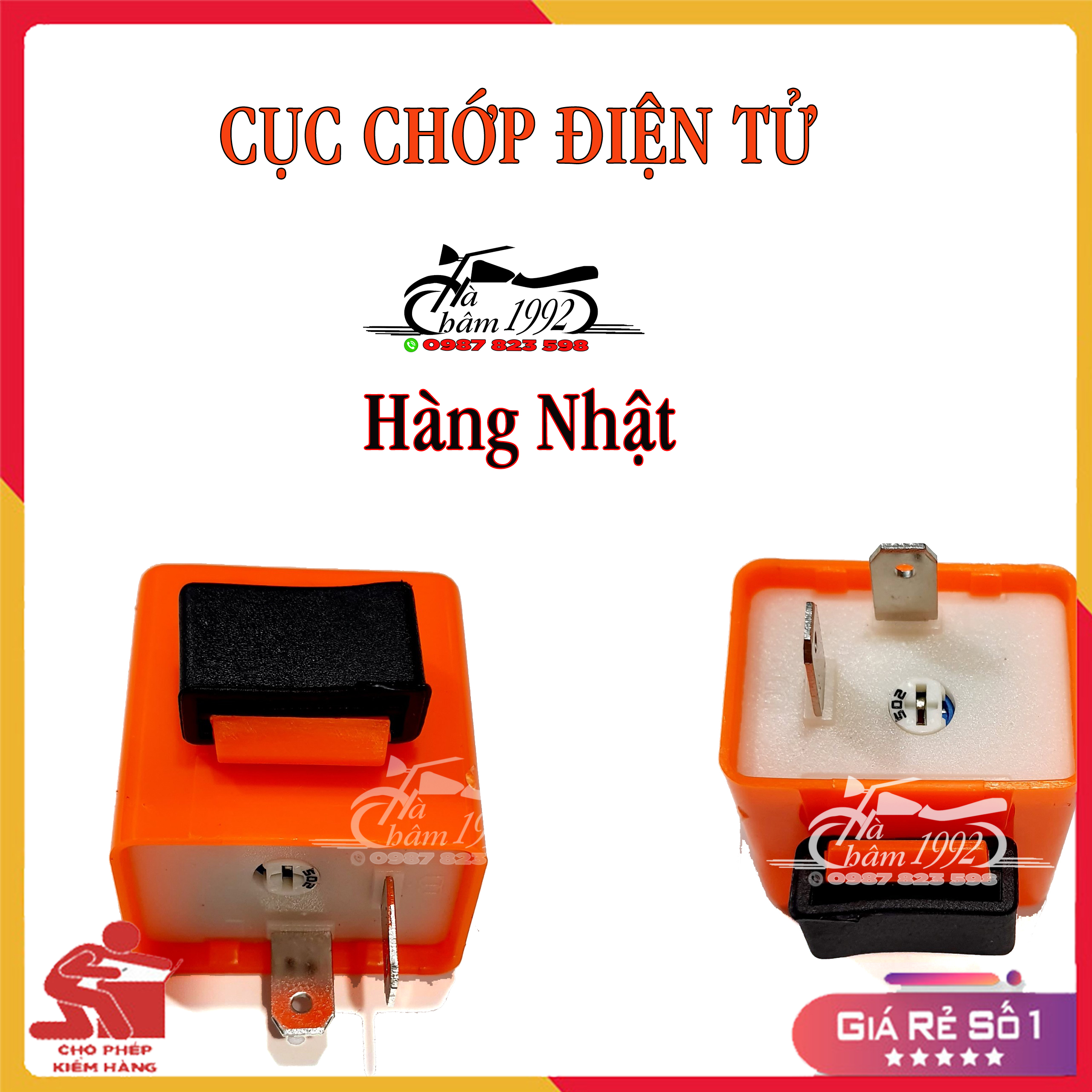 Cục Chớp Role Xinhan Điện Tử Gắn Xe Máy (Có Chỉnh Nhanh Chậm)