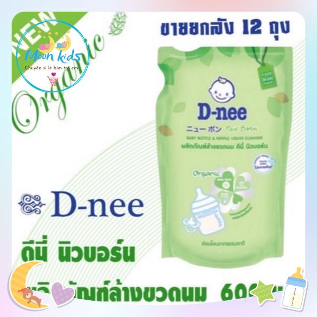 [HCM] [ mẫu mới ] Nước rửa bình sữa Dnee  Organic Thái Lan túi 600ml