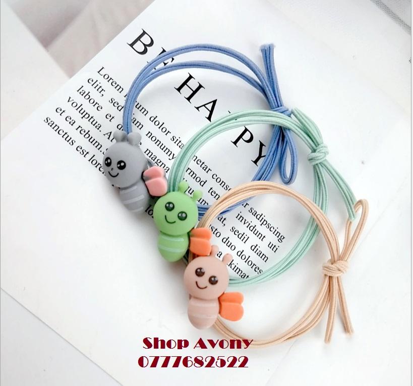 [HCM]Combo 5 dây cột tóc trẻ em đính hình chú ong