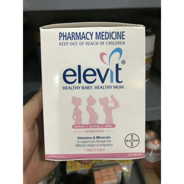 Mẫu mới elevit bầu úc 100 viên