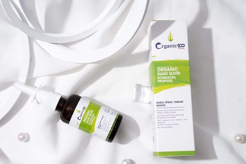 Xịt mũi họng thảo dược Organic Nano bạc
