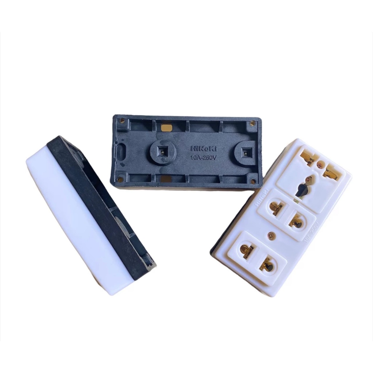 Ổ cắm 3 lỗ có đèn báo Hinoki