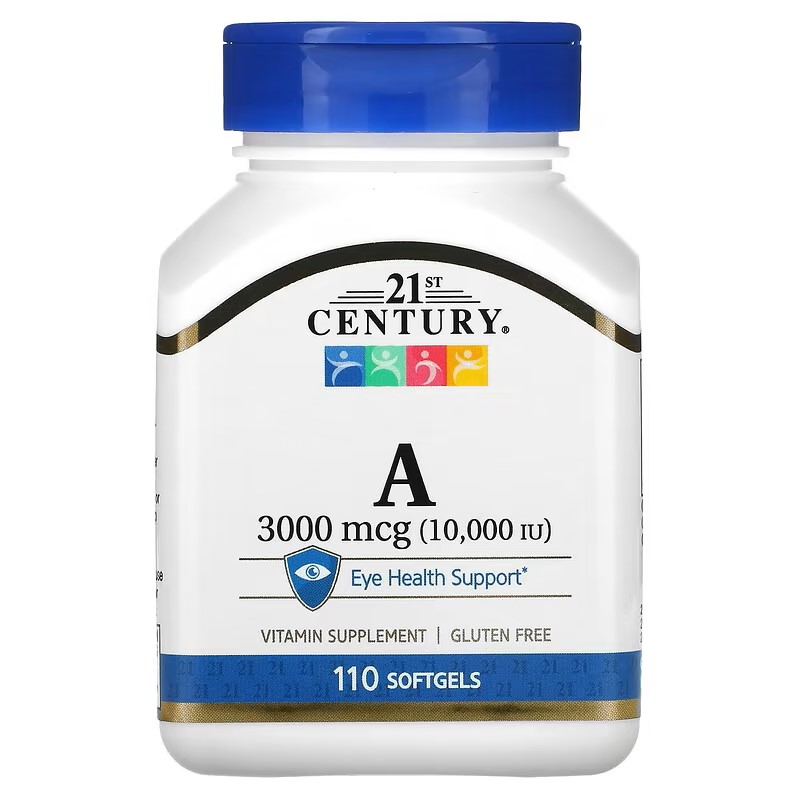 21st Century (USA), Vitamin A, 3.000 mcg (10.000 IU), 110 viên (HSD 05/2025)