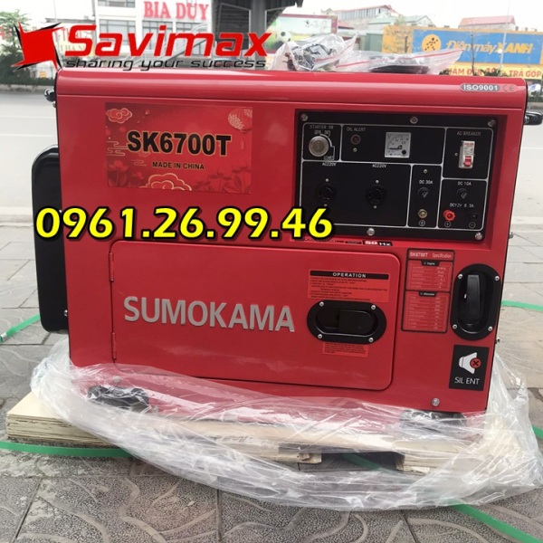 Máy phát điện 5kw chạy dầu Sumokama SK6700T