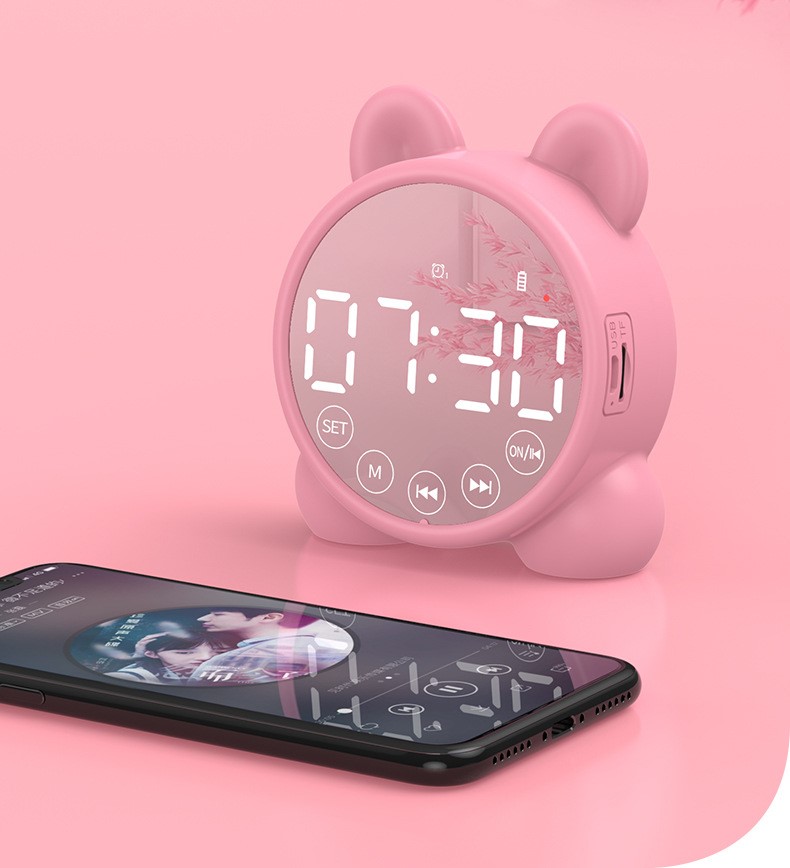 Loa Bluetooth Mini P1 Kiêm Đồng Hồ Báo Thức