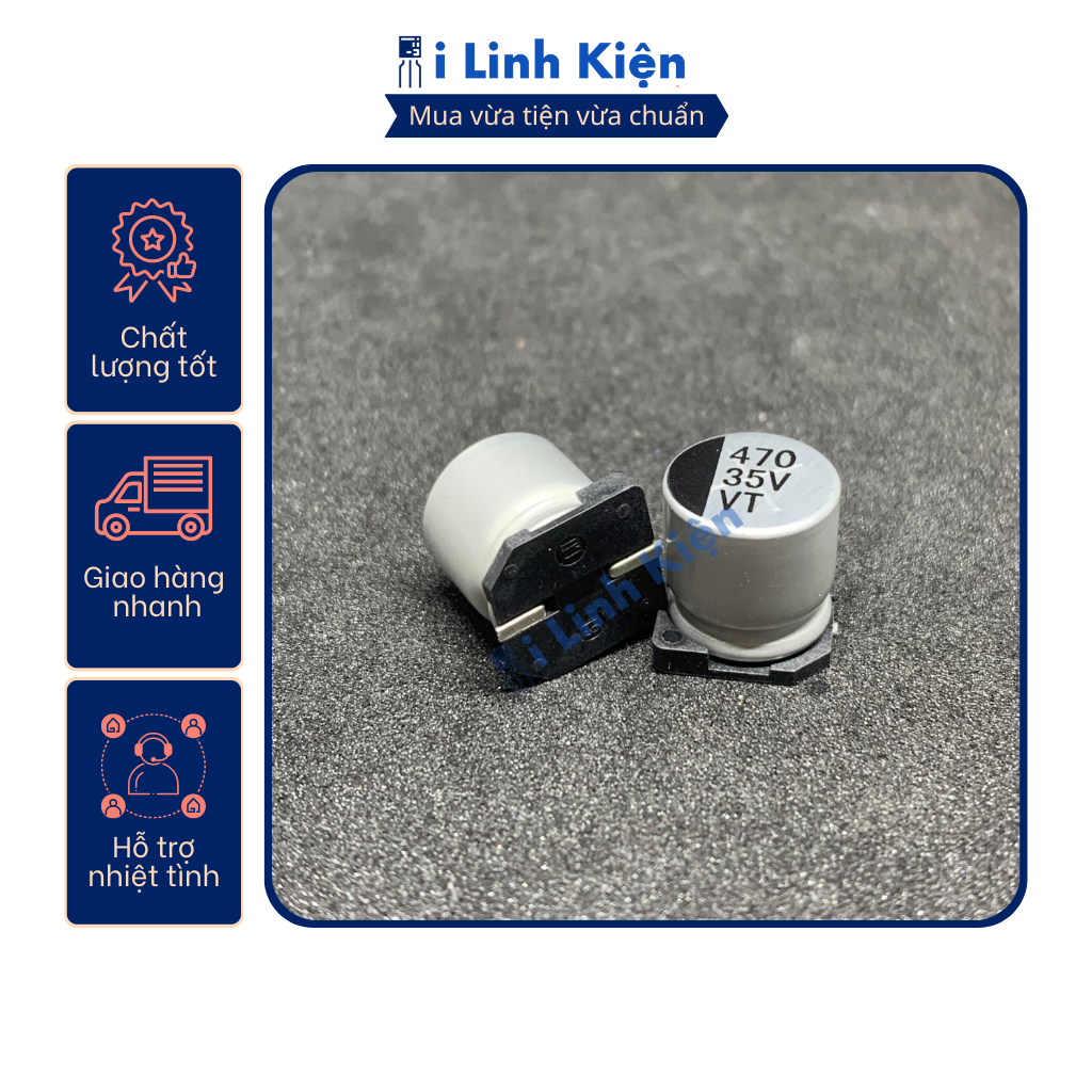 Tụ nhôm 35V 4.7uF-470uF