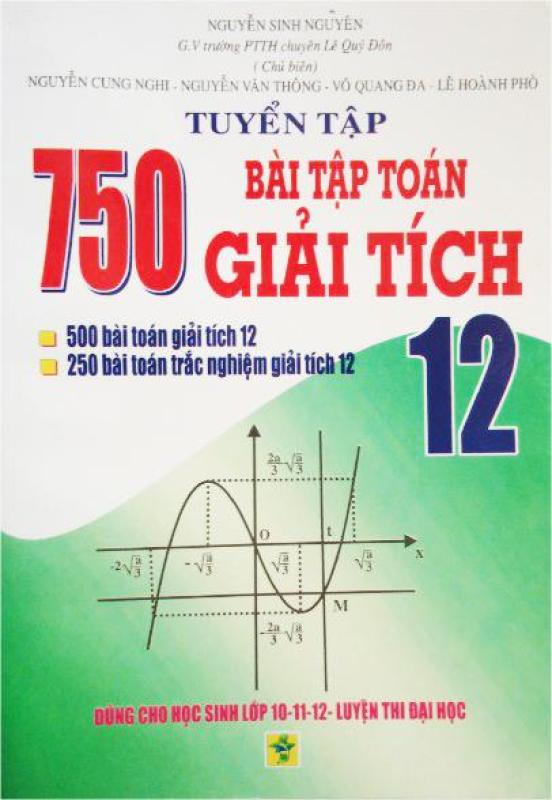 Mua Tuyển tập 750 bài tập toán giải tích lớp 12