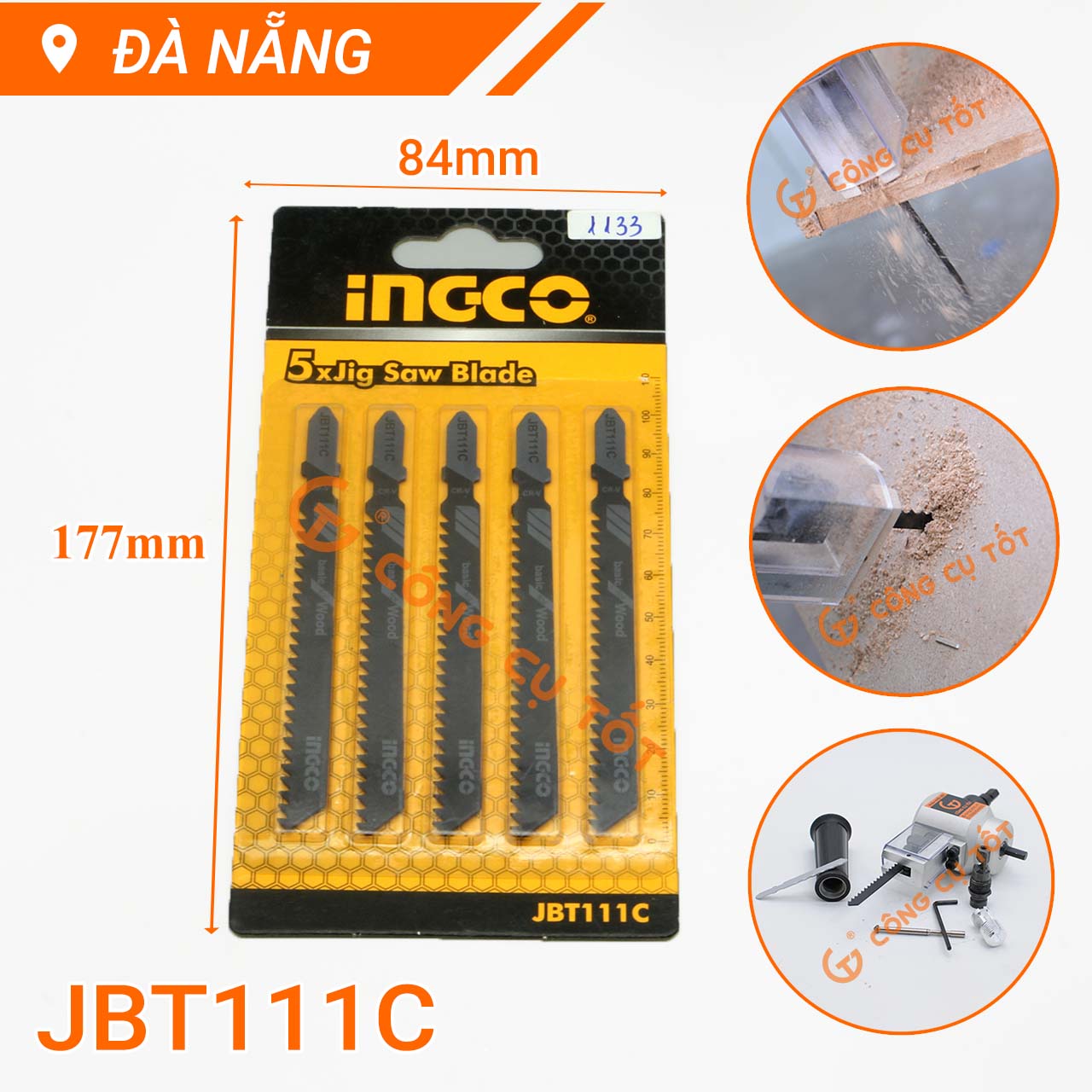 Bộ 5 lưỡi cưa lọng gỗ INGCO JBT111C