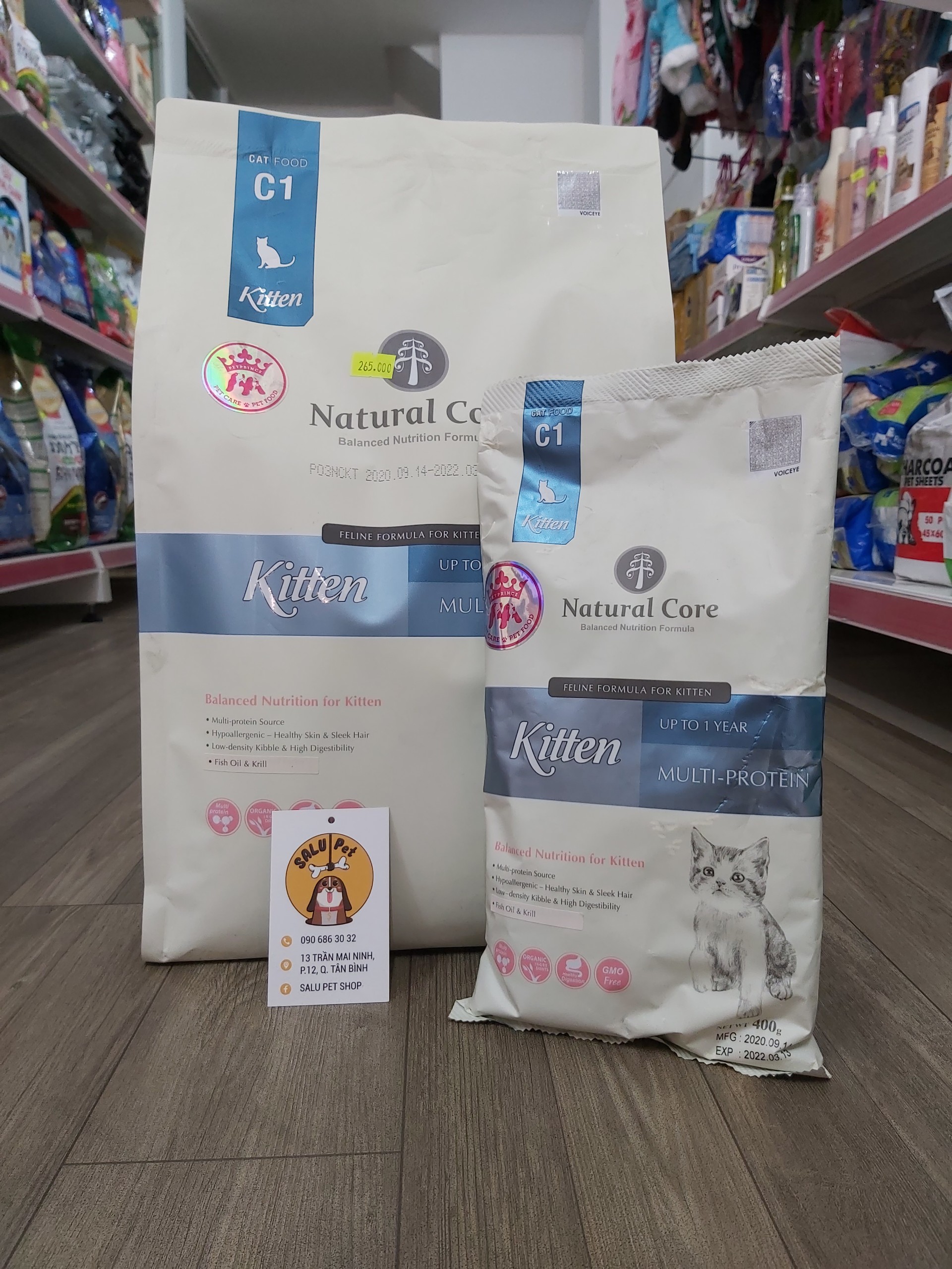 Thức ăn hạt Hàn Quốc Natural Core C1 cho mèo con 400g