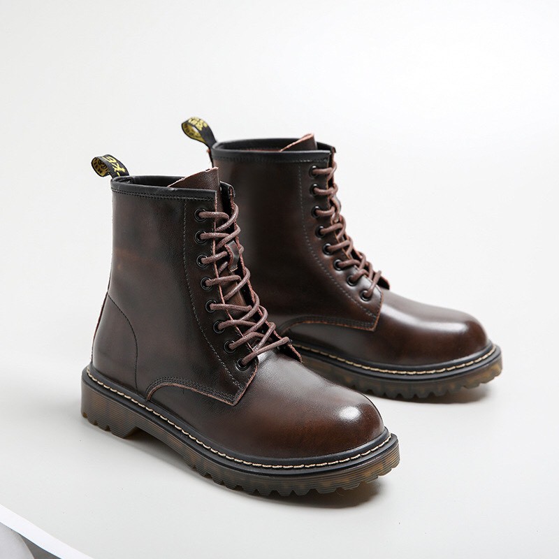 Combat boots (Ver 3.5cm) - Giày da bò nữ
