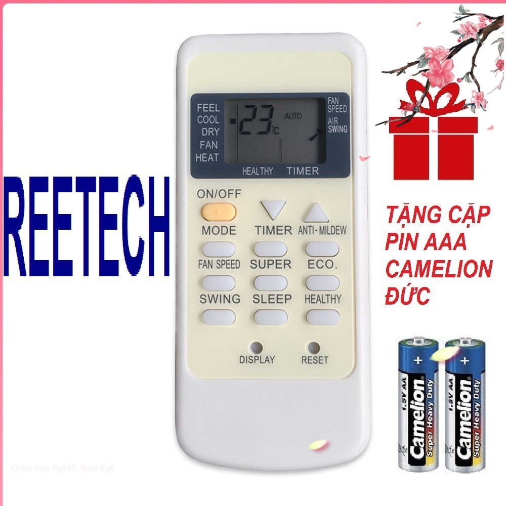 Remote máy lạnh REETECH GYKQ-05 - Điều khiển điều hòa REETECH [Cam kết chất lượng, BH 6 tháng]