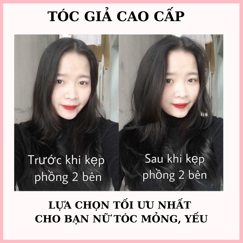 Tóc Giả Nữ Kẹp Phím Phồng Tóc 2 Bên - Giá 1 Cặp