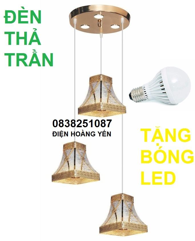 ĐÈN THẢ TRẦN NB1268-3 TẶNG BÓNG LED