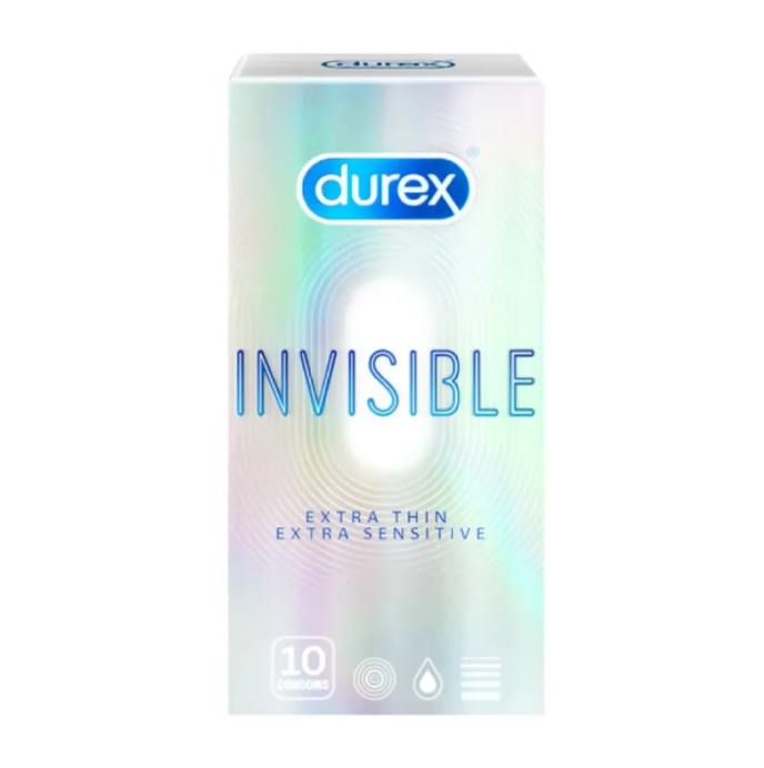 Bao cao su siêu mỏng Durex  Invisible ,hộp 10 chiếc.
