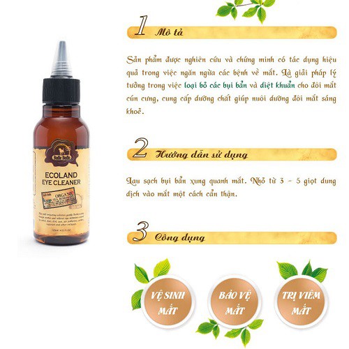[CHÍNH HÃNG] DUNG DỊCH NHỎ MẮT BUDLE BUDLE CHO CHÓ MÈO 120ML
