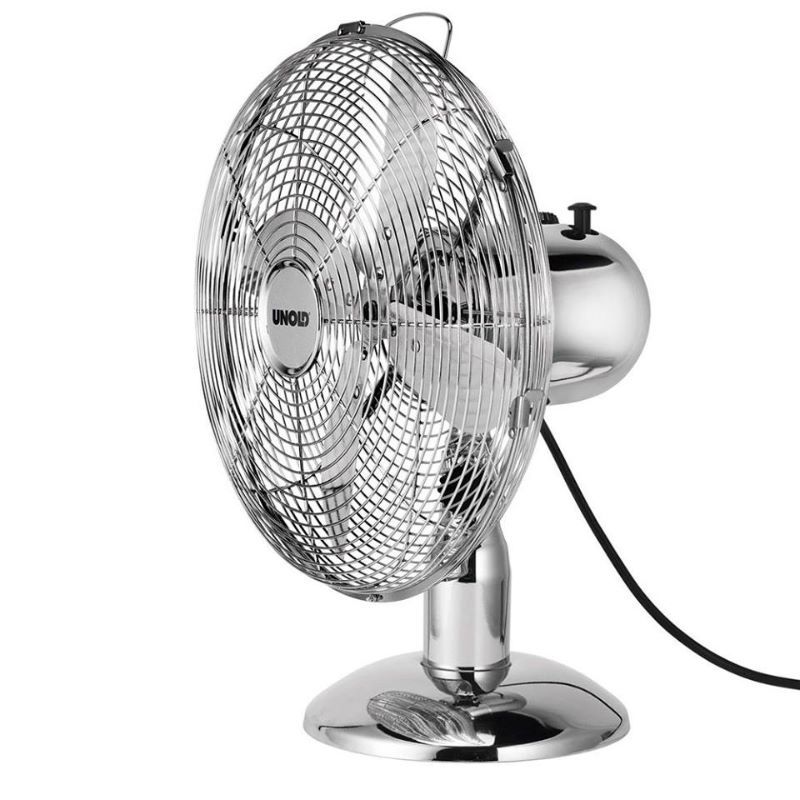 Quạt Để Bàn Unold 86830, Quạt Sàn Inox, Quạt Điện 220v, Quạt Inox, Công Suất 35W, Chất Liệu Thép Không Gỉ, 3 Cấp Gió, Tiết Kiệm Điện, Nhập Đức, Bảo Hành 12 Tháng