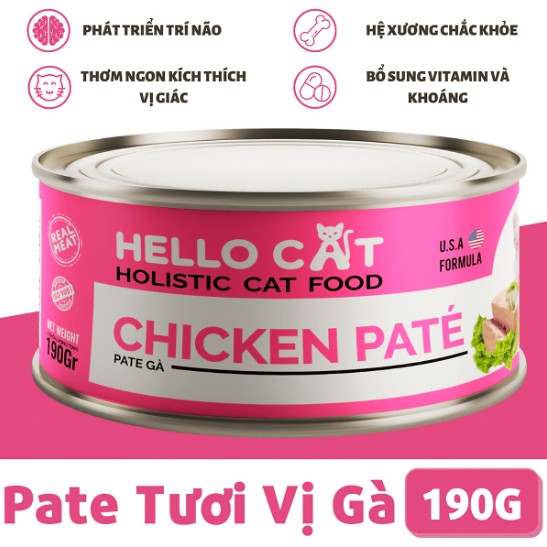 Pate cho mèo Hello Cat (190g)