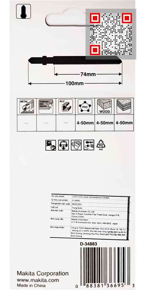 Bộ lưỡi cưa lọng T144D (5 CÁI/BỘ) D-34883 Makita