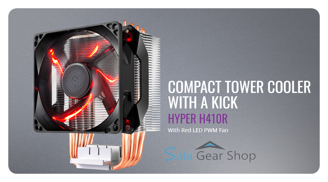 [HCM]Tản Nhiệt Khi CPU Cooler Master Hyper H410R Led đỏ Fan 9cm