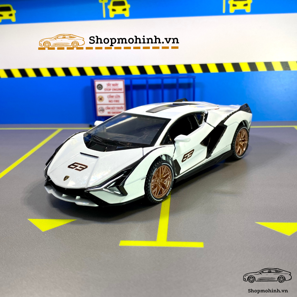 Mô hình xe kim loại Lamborghini Sian Tỉ Lệ 1:132 hãng XHD 3 màu 