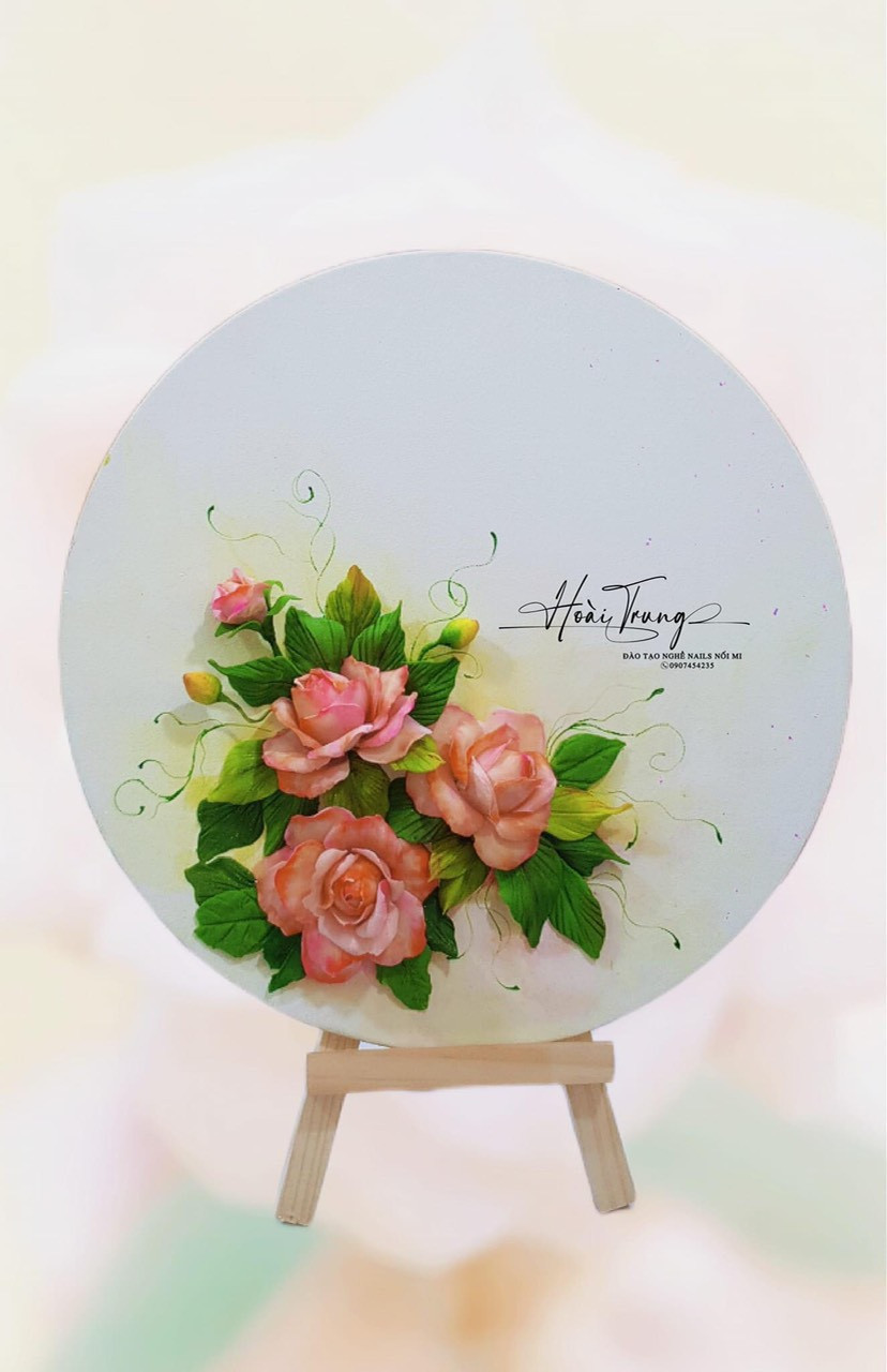 Canvas round panel mont marte (kèm giá trưng bày)