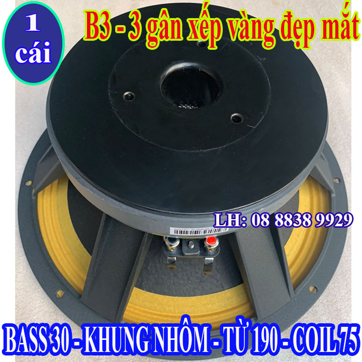 1 LOA BASS 30 B3 AUDIO COIL 75 TỪ 190 GÂN VÀNG - GIÁ 1 LOA