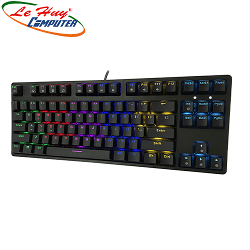 Bàn phím cơ E-Dra EK387L Rainbow Huano Switch (Blue/Brown/Red)