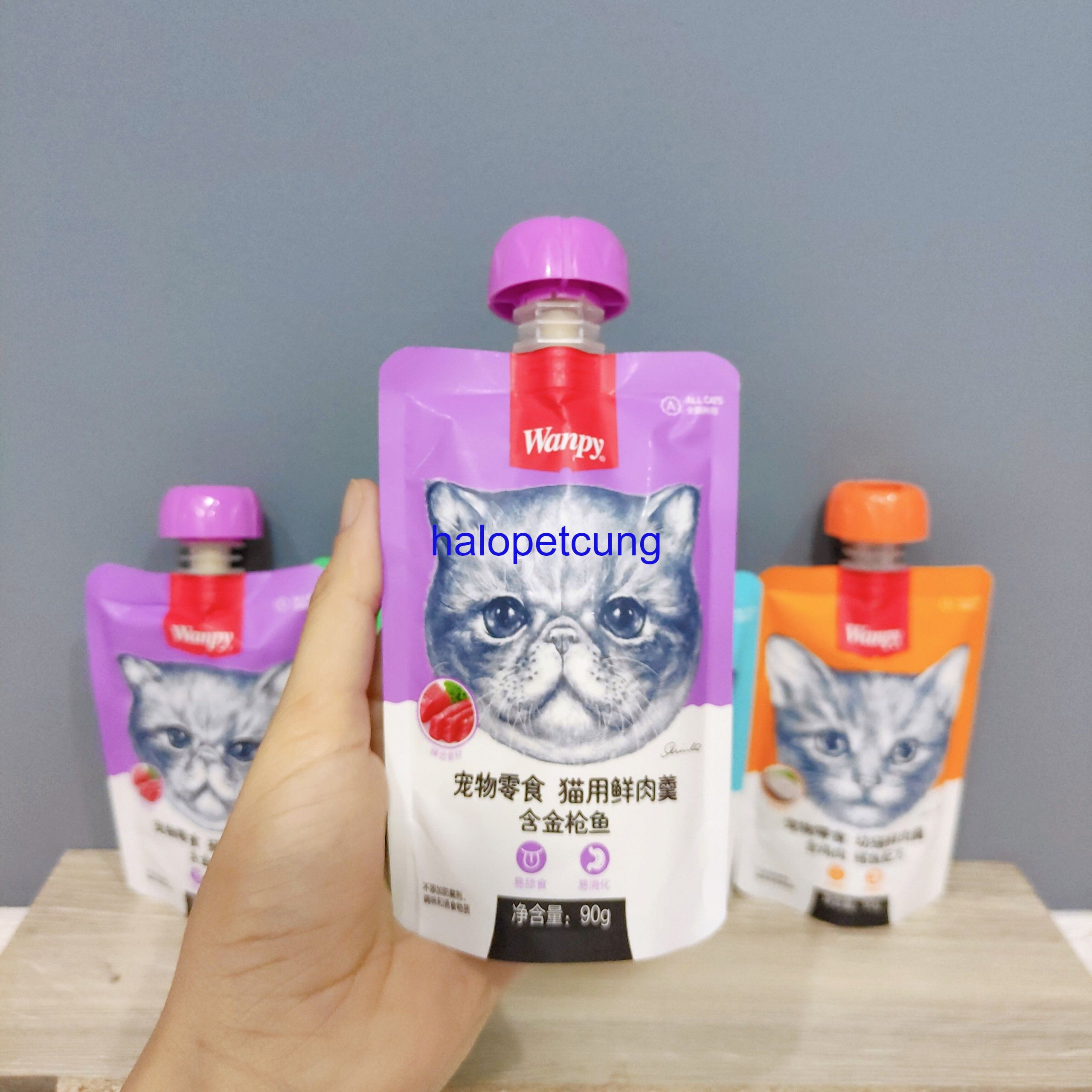 Súp Thưởng Cho Mèo Wanpy Nắp Vặn, Túi 90g