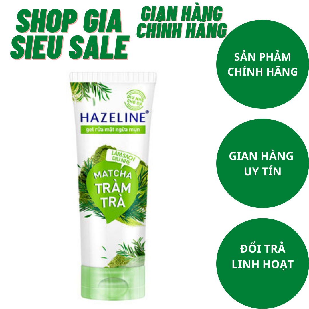 Hazeline Sữa Rửa Mặt Matcha Tràm Trà 100g