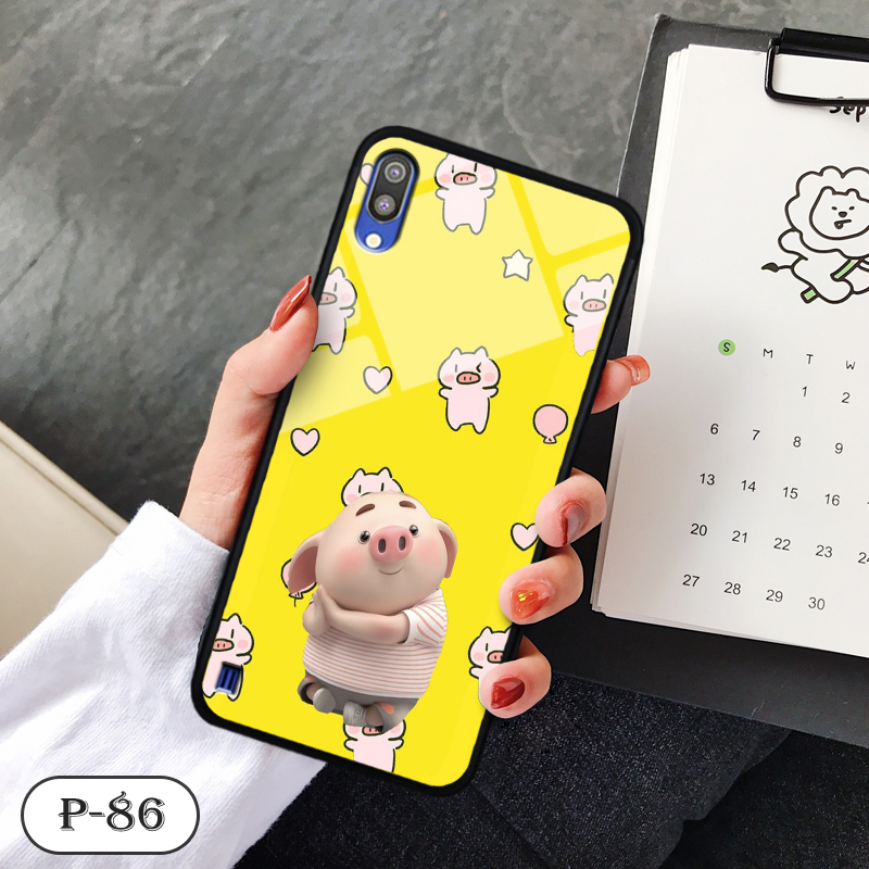 Ốp lưng kính 3D cute Samsung M10