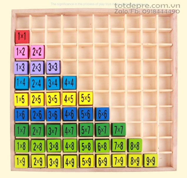 Đồ chơi bảng cửu chương từ 1 đến 10 cho bé