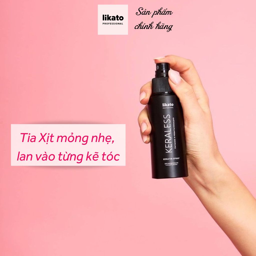 Xịt dưỡng tóc, keratin phục hồi tóc KERALESS LIKATO PROFESSIONAL 100ml