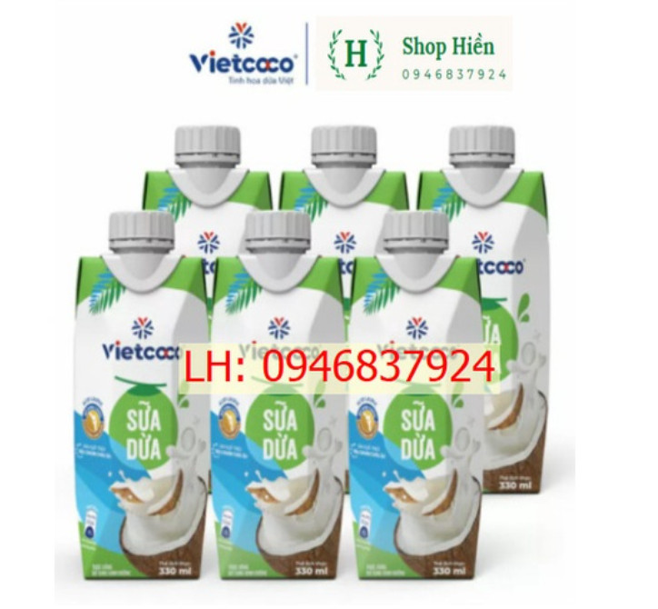 Thùng 12 hộp sữa dừa Vietcoco hộp 330ml (Hàng chính hãng)