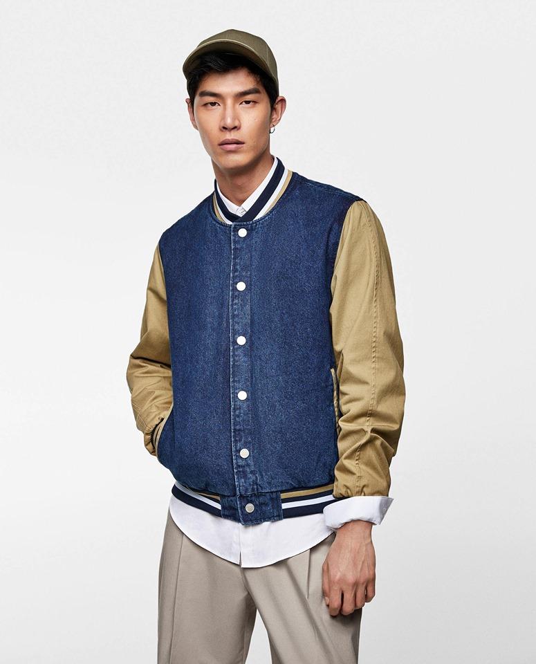 Áo khoác nam Bomber Zara denim