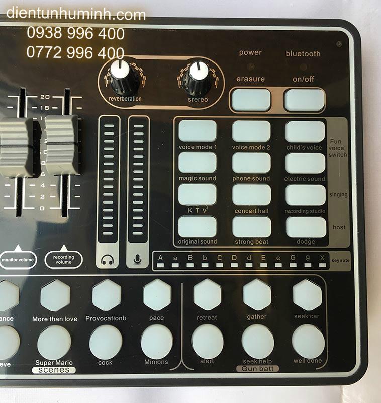 SOUND CARD THU ÂM LIVE STREAM K9 KẾT NỐI BLUETOOTH ĐẲNG CẤP