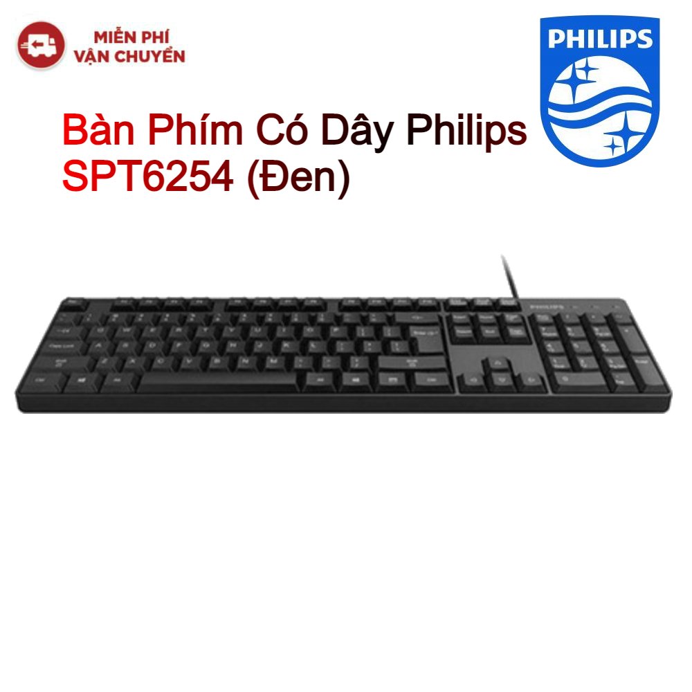 Combo Bàn phím + Chuột PHILIPS SPT6254 (SPK6254 & SPK7234) (Có dây-Kết nối USB)
