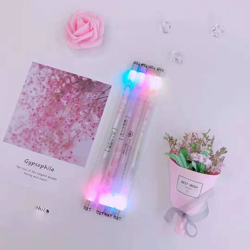 Bút quay nghệ thuật phát sáng Mod có đèn led đổi màu cá tính viết mực xoay đẹp dễ thương Pen Spinning E1316