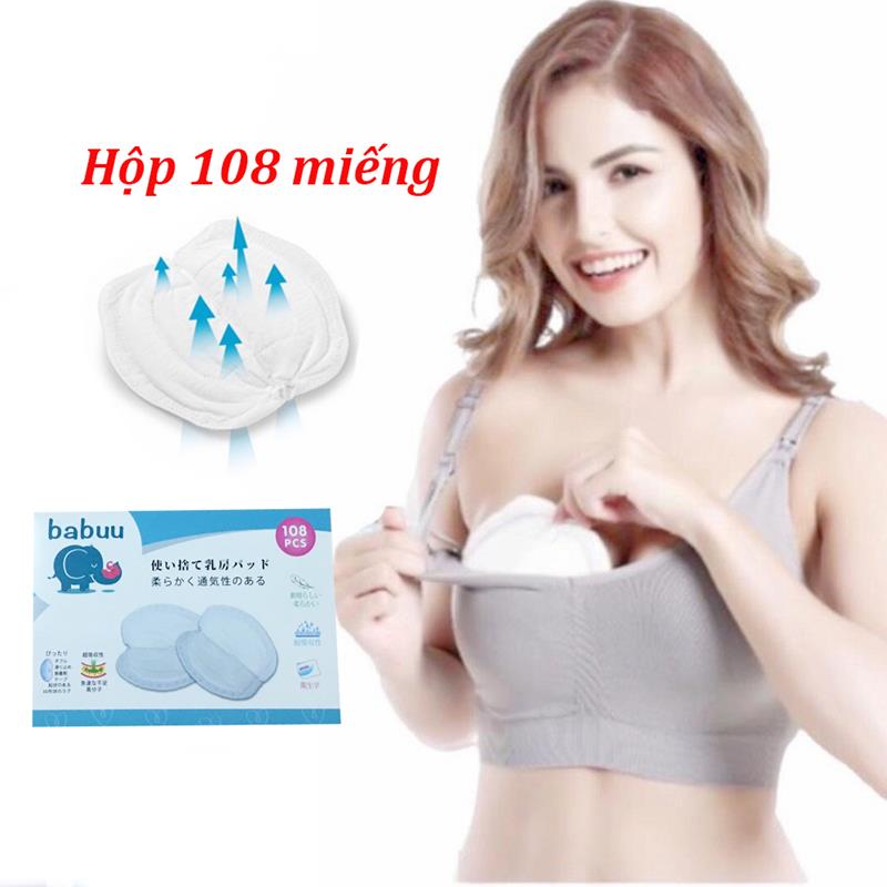 Miếng Lót Thấm Sữa Babuu Hộp 108 Miếng