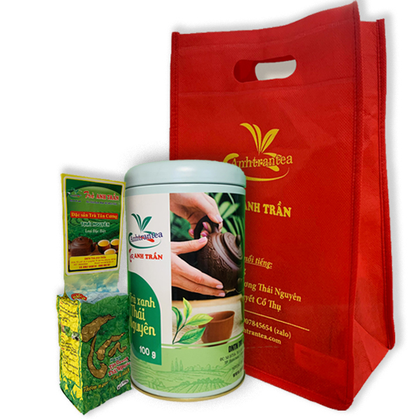Trà xanh Thái Nguyên, lon thiếc 100g (Trà búp Tân Cương Thái Nguyên đặc biệt )