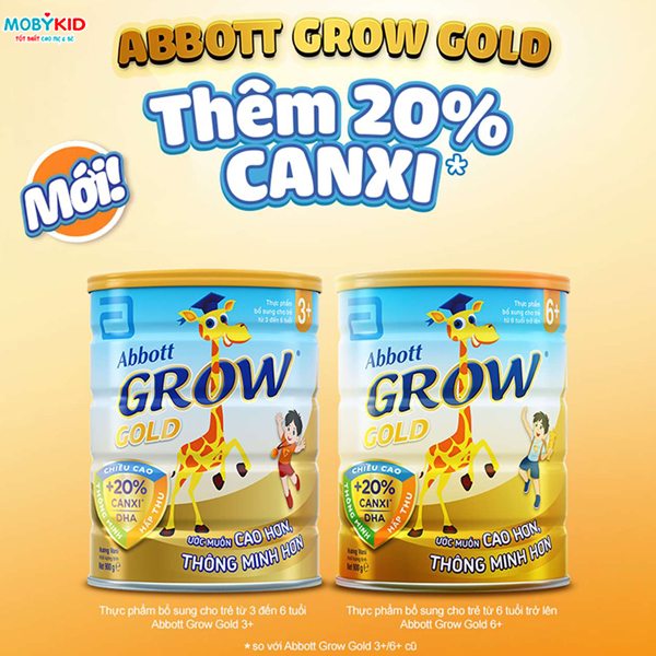COMBO 2 lon sữa bột Abbott Grow 3+ 900g HSD 1-2025