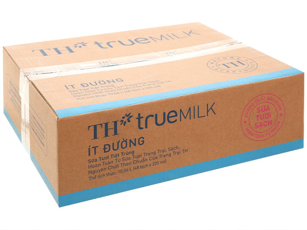 Sữa TH truemilk 48 bịch có đường/ít đường/không đường
