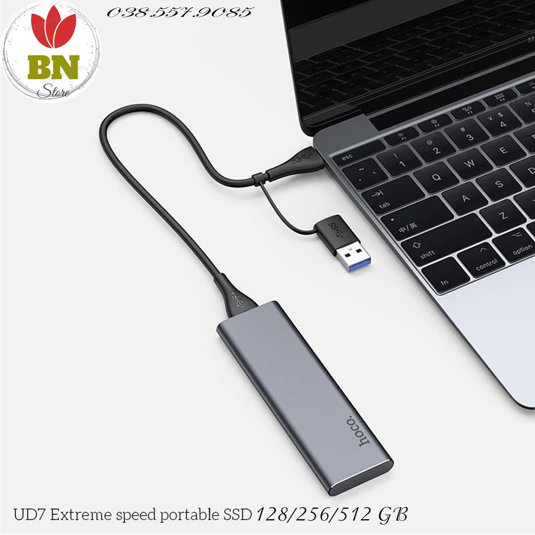 Giá Ổ Cứng Di Động SSD Hoco UD7 - 128/256/512GB, Chuẩn USB3.1,2.5 USB Type C