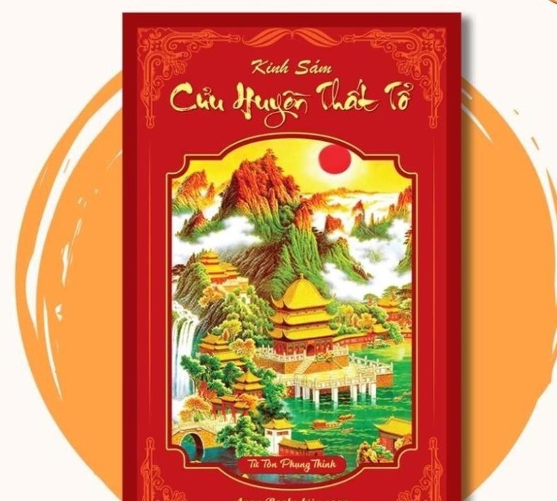 BÌA ĐỎ, sổ tay kinh SÁM Cửu Huyền Thất Tổ BÌA ĐỎ A4 LÒ XO