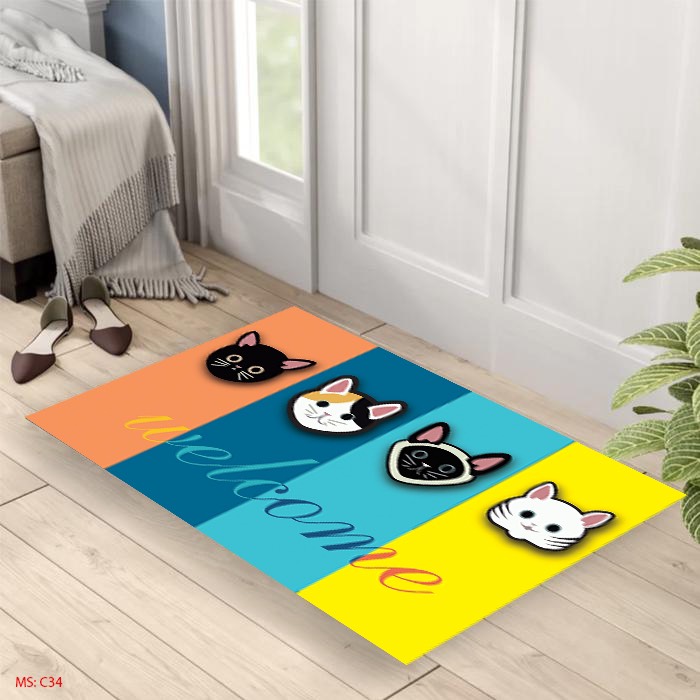 Thảm Lau Chân, Thảm Bali, Thảm 3D Độc Đáo Siêu Thấm 40x60cm