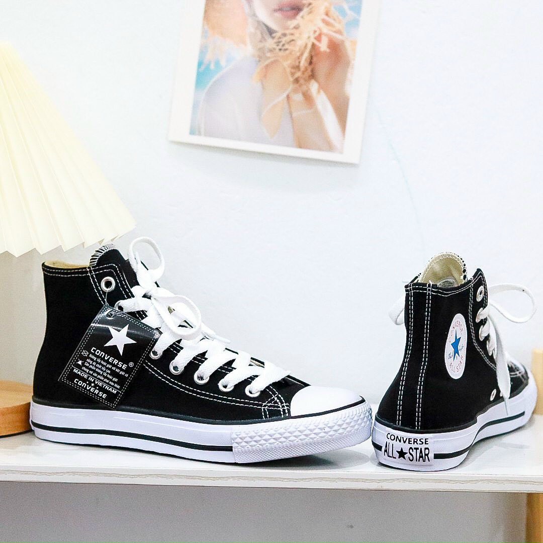 [Full Box] Giày Converse Classic Black White - Đen Trắng