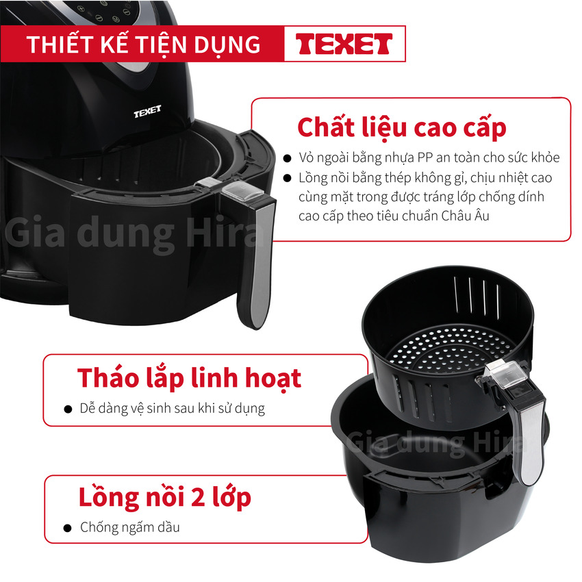 Nồi chiên không dầu TEXET 3,2L AF-612