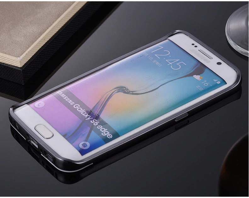 Ốp lưng Samsung Galaxy S6 Edge, S6 Edge Plus tráng gương viền kim loại